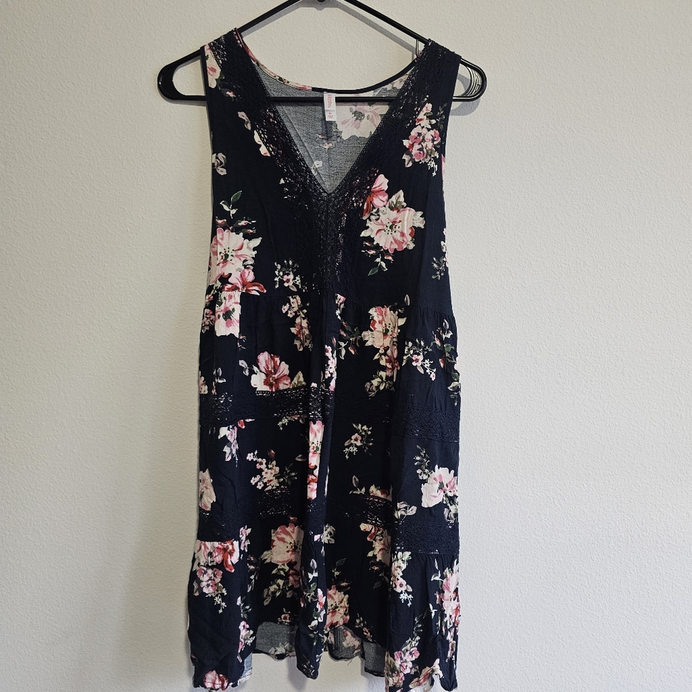 Xhilaration Floral Print Mini Dress Medium
